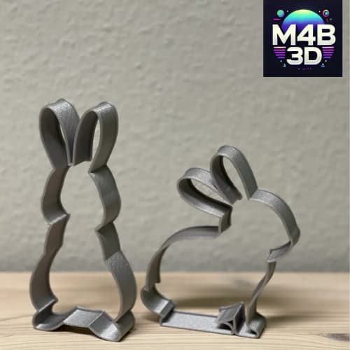 Kit 2 Cortador Marcador Páscoa Ovo Coelho Cookie/ Biscoito - IMPRESSÃO 3D