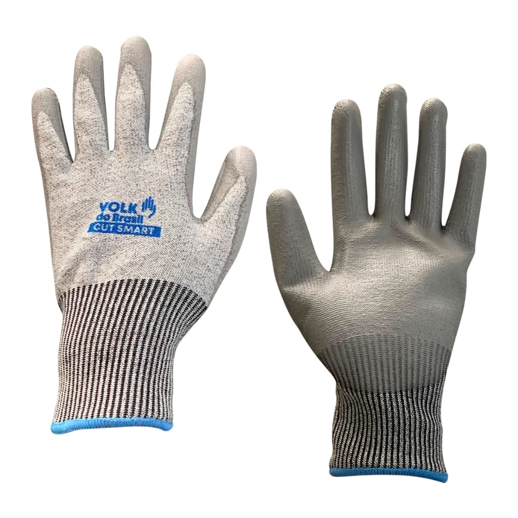 Kit 5 Pares de Luva Anticorte De Proteção com PU Resistente Segurança Cut Smart Anti Corte