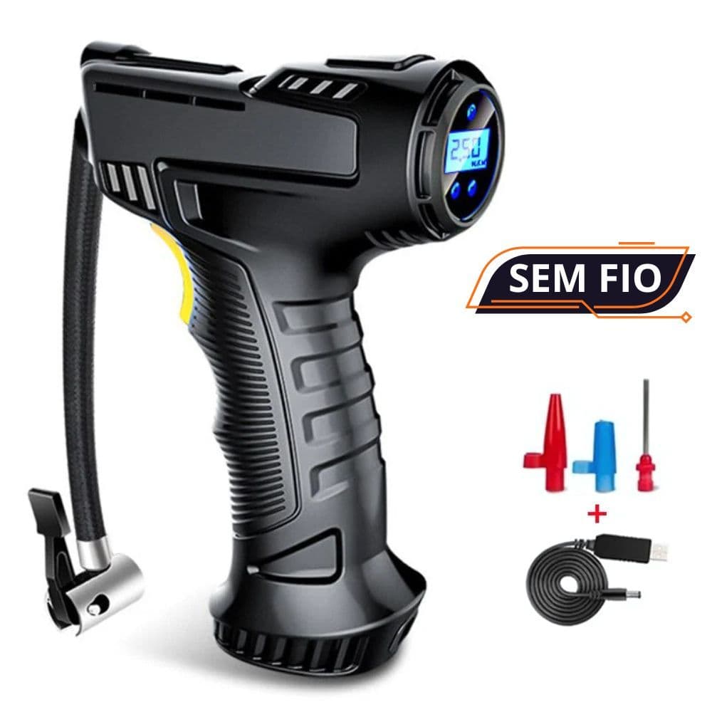 Calibrador Pistola De Pneu Sem Fio Portátil Recarregavel