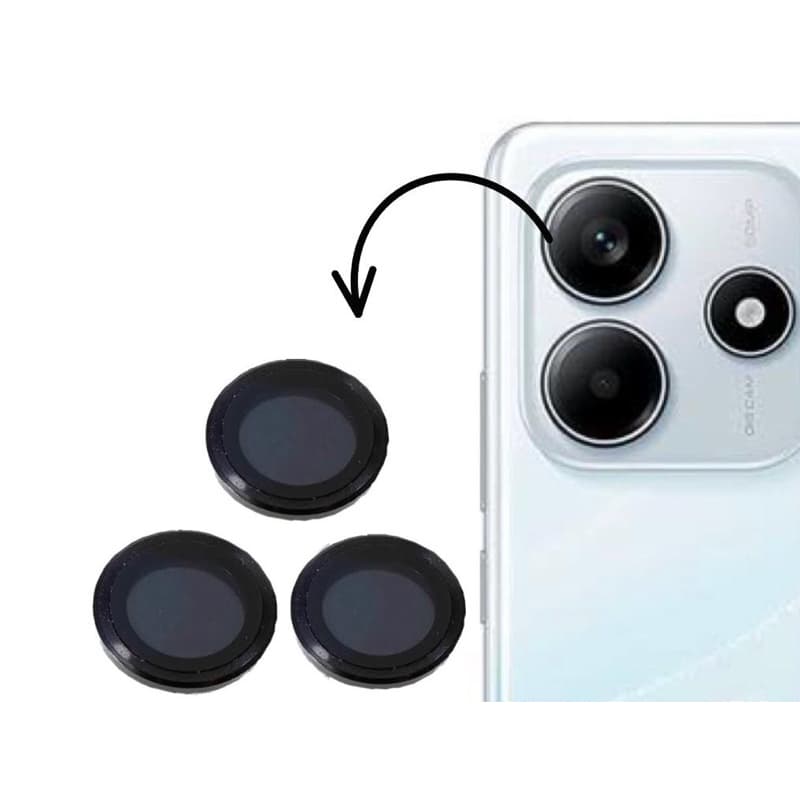 Película Câmera Traseira Xiaomi Redmi Note 14 4G Vidro 3D Anti-Impacto Protetora Metalizada