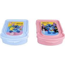 Sanduicheira Stitch Porta Lanche Infantil Sanduíche Torrada Escolar Plástico Livre de BPA