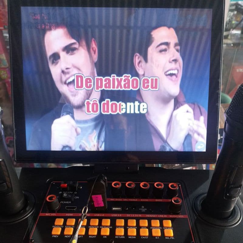 karaoke ninja com tela de 14" Android