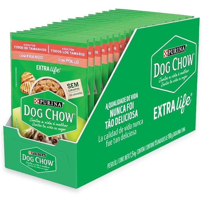 Sachê Dog Chow Frango - Com 15 Unidades