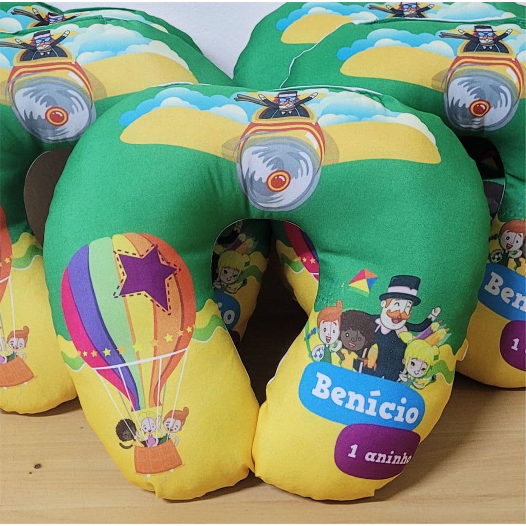 15 Almofadas de Pescoço Pequena Mundo Bita Personalizada Festas Lembrancinhas Batizados Aniversário Almofada