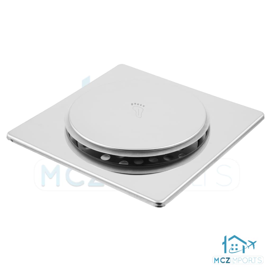 Ralo Click Inteligente Inox Banheiro Veda Cheiro Banheiro 15x15 Cromado Quadrado