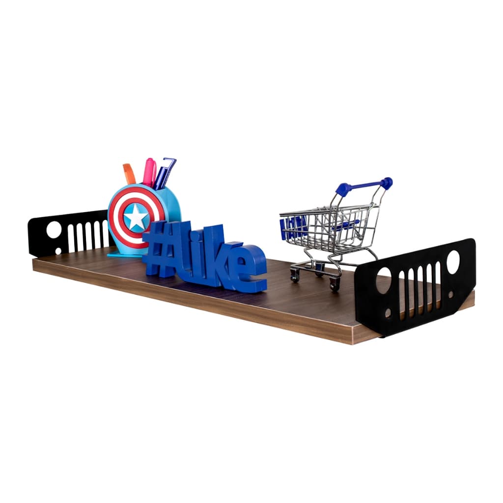 Prateleira Decorativa Em MDF Nicho Para Decoração Quarto Infantil Menino Menina Prateleira Modelo Jeep Willys 20x60cm
