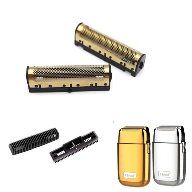 Kit Refil de Substituição Shaver Kemei TX1 Peças 2 Telas + 2 Laminas