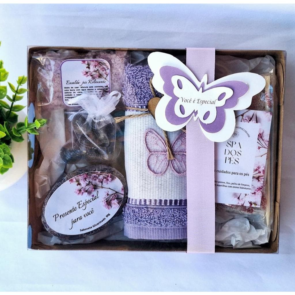 Kit Presente Para Pessoas Especiais Butterfly | SPA das Mãos e SPA dos Pés