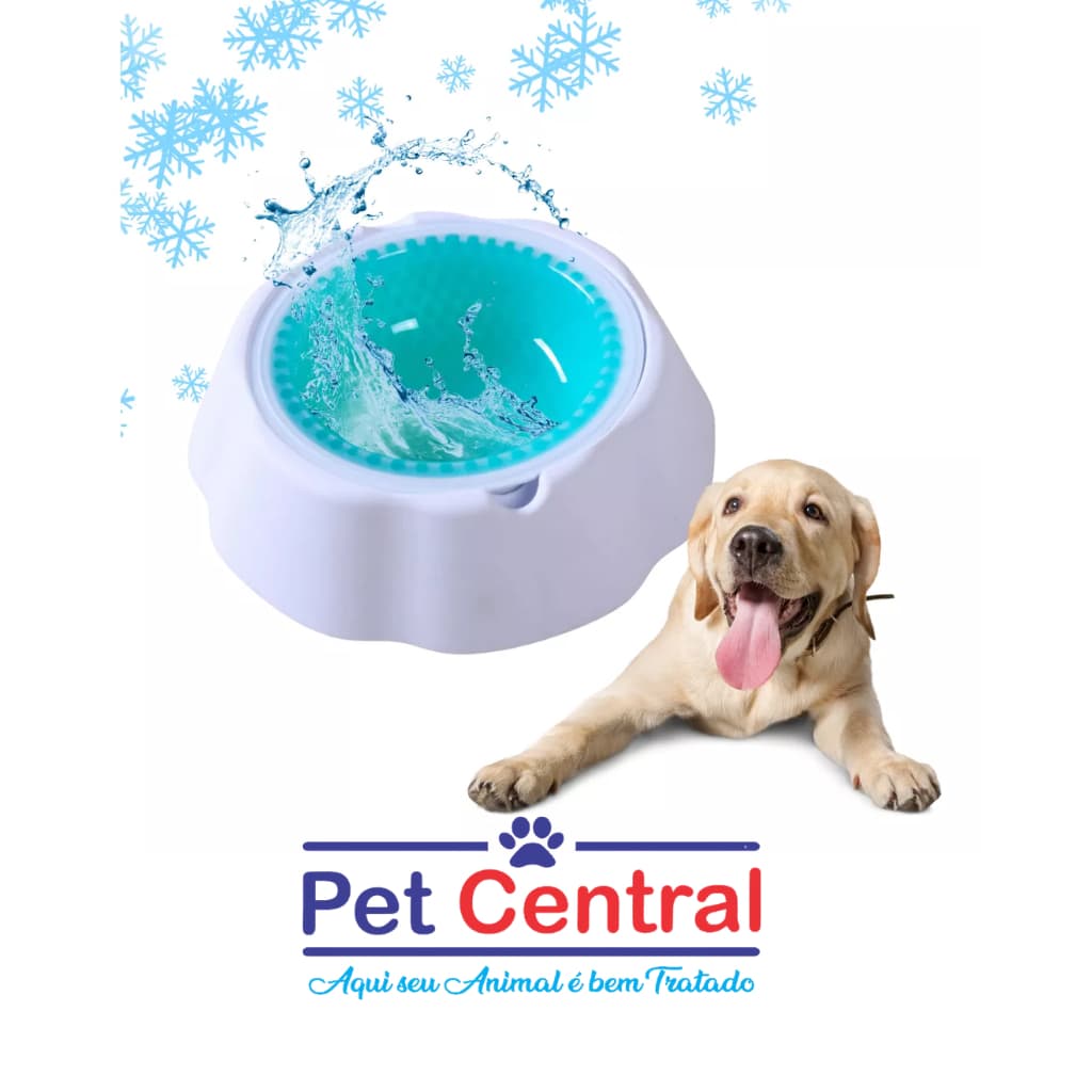 Bebedouro Grande Refrescante Tigela Gelada Fria Pet 970ml