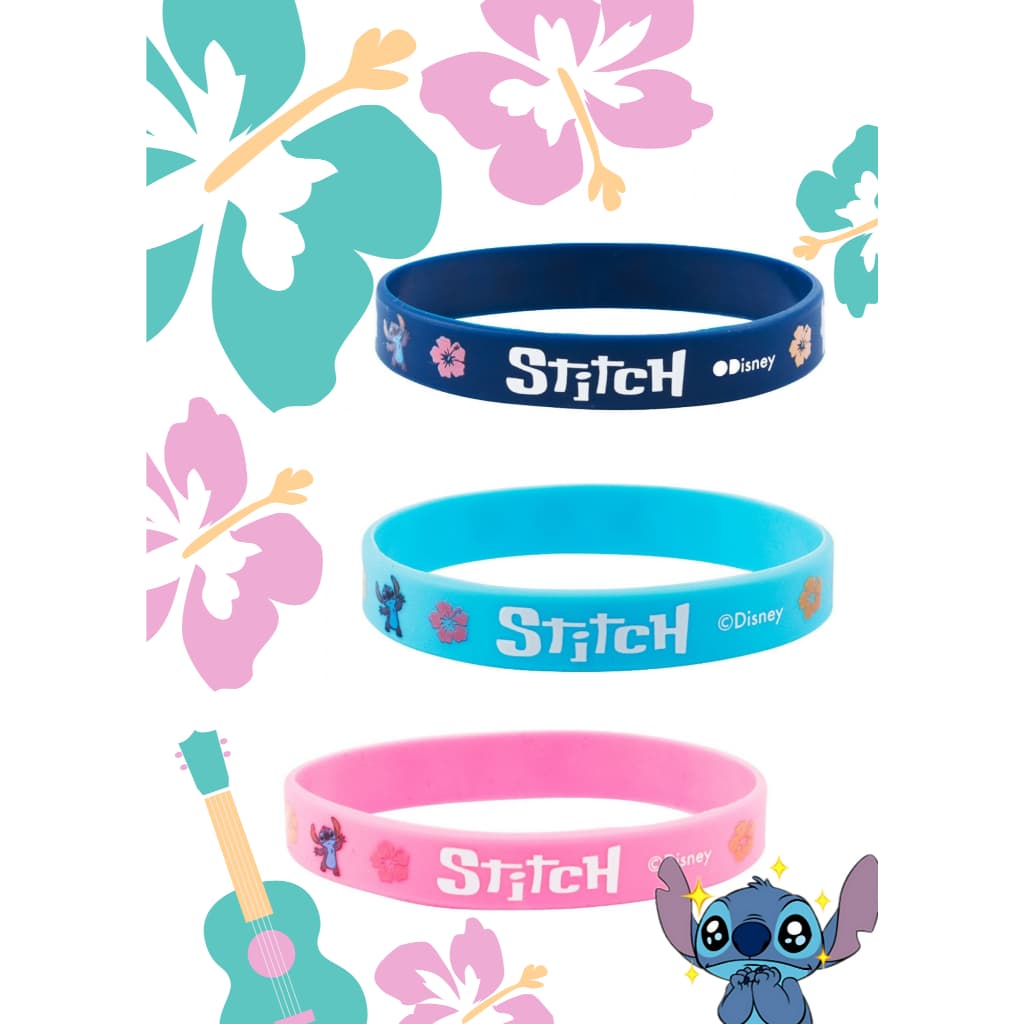 Pulseira do Stitch Elástica com 6,5 cm de diâmetro de Silicone