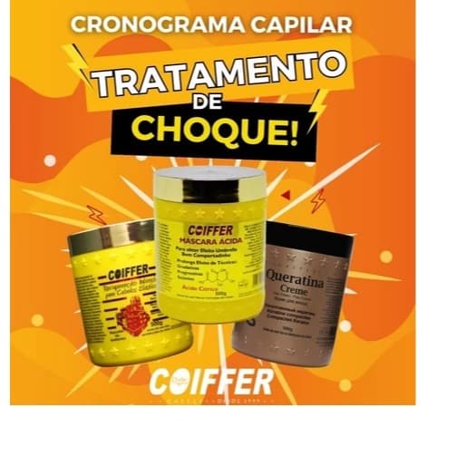 Kit Cronograma Tratamento de Choque Coiffer (3 Unidades)