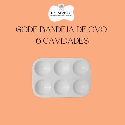 Paleta de Tinta Bandeja Godê Ovo 6 cavidades para Pintura Condor