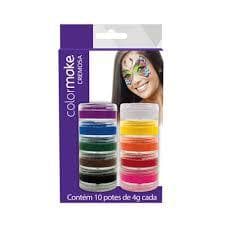 Kit 10 Tinta Cremosa Facial Pintura Artistica Kids Colormake