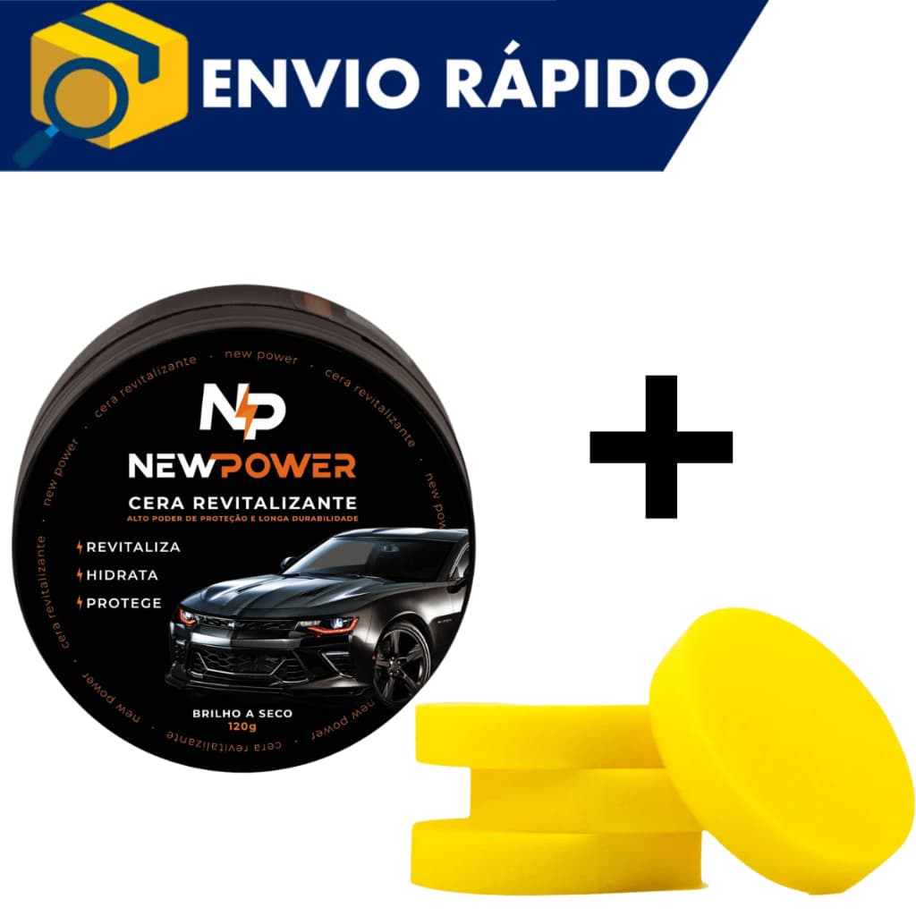 Cera Revitalizadora de Plástico Painel Retrovisor Para-choque + 4 Espumas Reservas de Aplicação