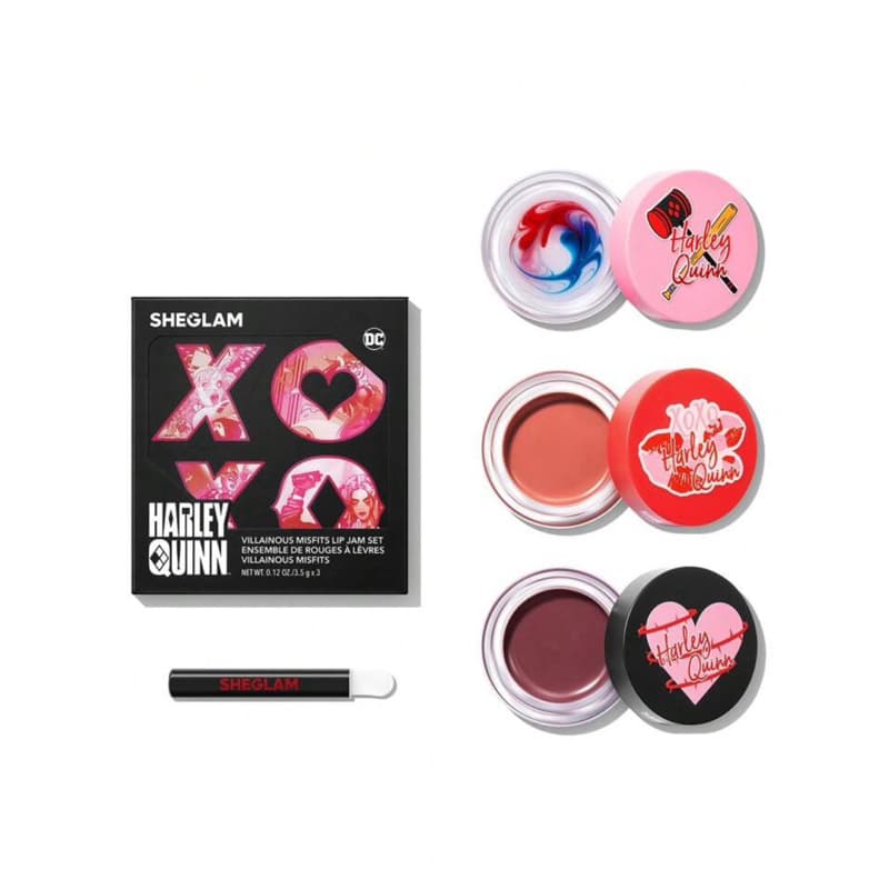 Harley Quinn X SHEGLAM Conjunto De Geleia Labial Villainous Misfits