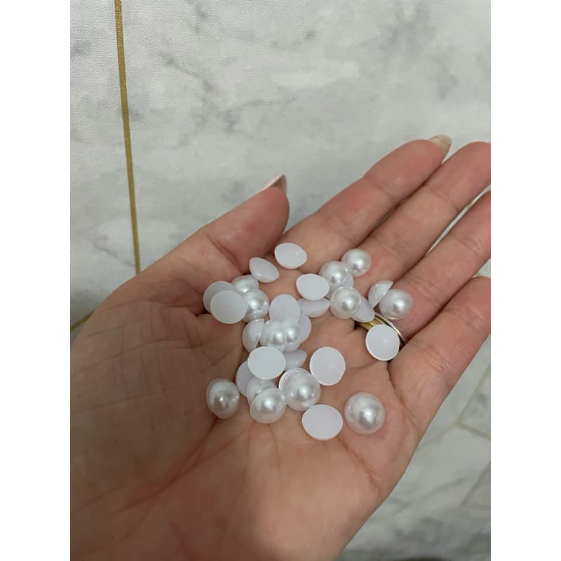 meia pérola 500 peças - branca ou creme
