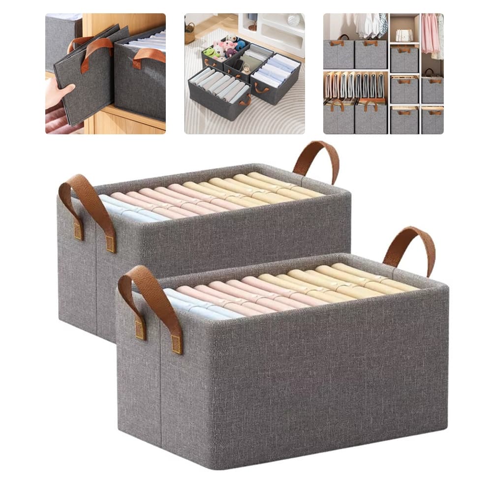 Grande Capacidade Caixa Organizadora Para Guarda Roupa para Roupas Íntimas, Camisas e Calças, Fácil de Lim