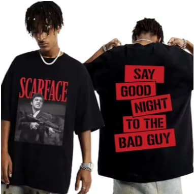 Camiseta Scarface Tony Montana Adulto/Infantil Lançamento Camiseta Em Algodao