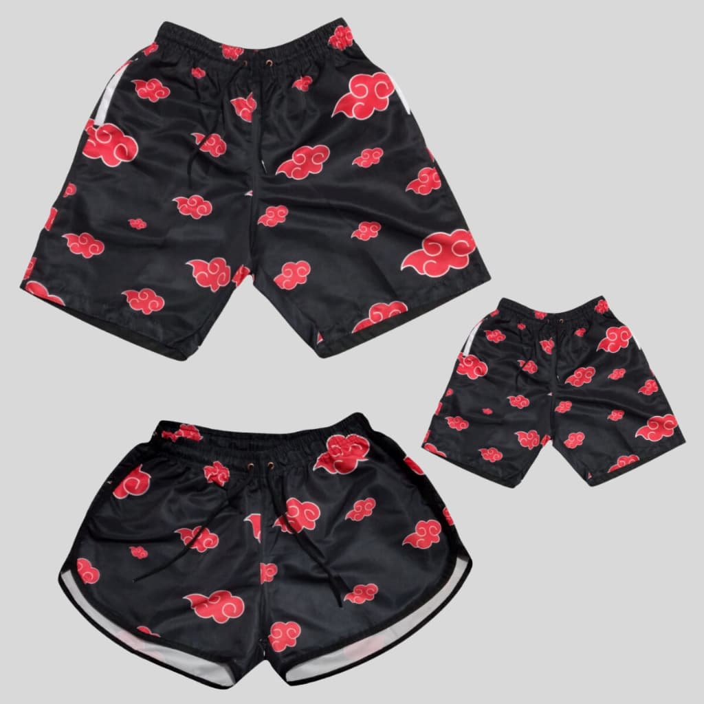 Conjunto Shorts Familia Kit 3 Bermudas Iguais Pai Mãe Filho/Filha Muito Divertido