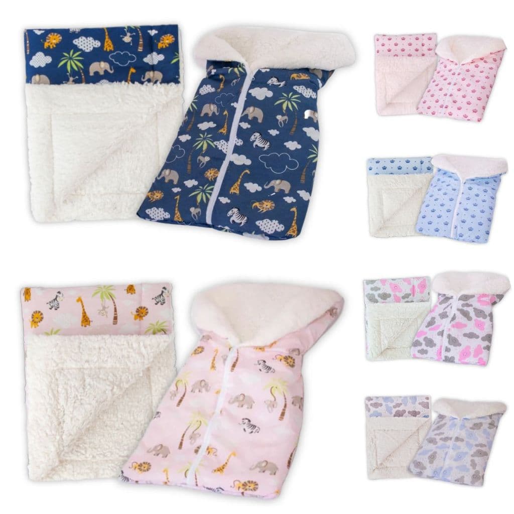 Saco De Dormir Para Bebê Com Manta Sherpa Recém Nascido