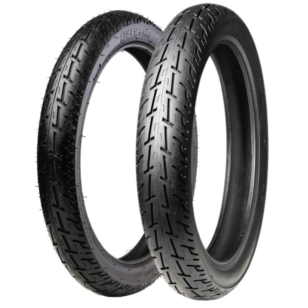 Par Pneu Novo 90/90-18 + 2.75-18 Flash Tyre Ybr Titan Cg 125 150 160