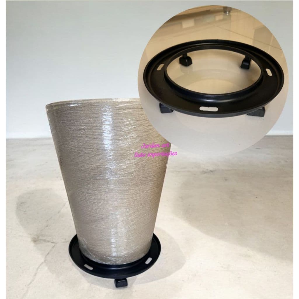 Suporte de Vaso Reforçado com Rodinhas - Ideal para Plantas Grandes