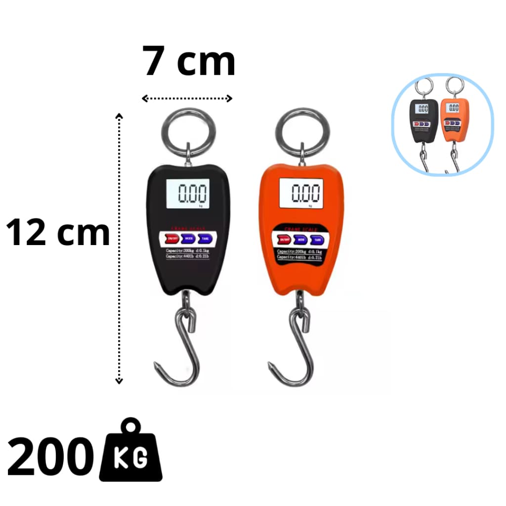 Balança Digital Suspensa 100kg 200kg Alta Precisão Bode preta