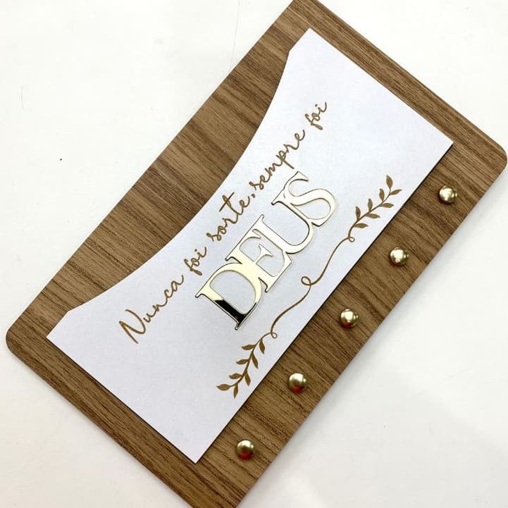 Porta Chaves Decorativo Com Frases Bíblicas Para Decoração de Parede Em Mdf
