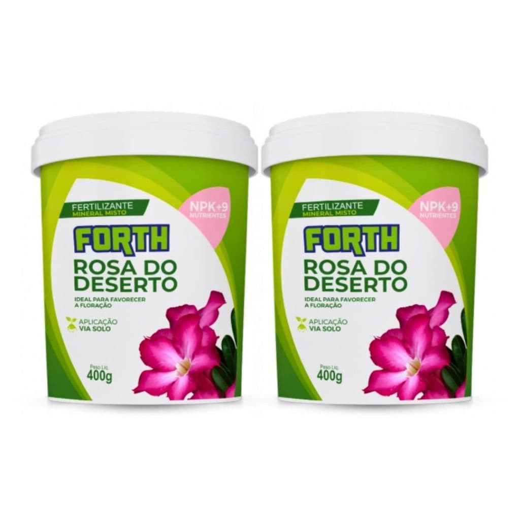 2 Adubo Forth para Rosa do Deserto Forte e Vibrantes 400g