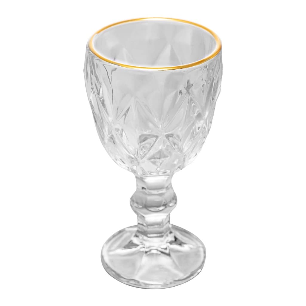 Taça de Licor de Vidro com Fio de Ouro Diamond 60ml - Lyor