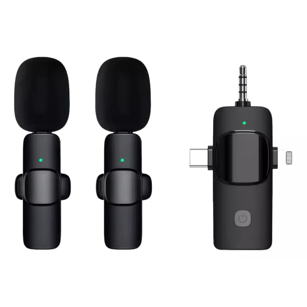 Microfone Bluetooth Peining Mkf08 Sem Fio 2 Canais P2
