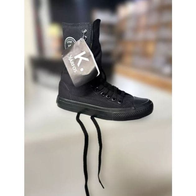 Tenis Botinha Coturno Cano Alto Rock Rio Toda Preta Feminino Masculino Promoção
