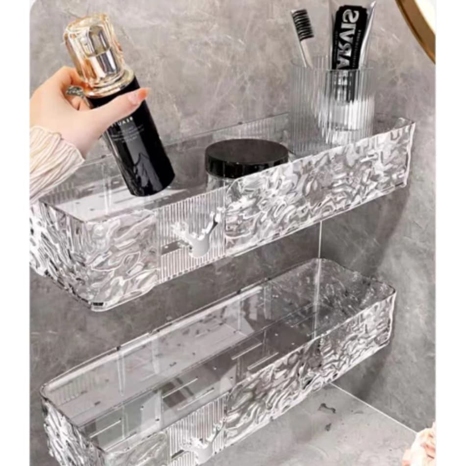 Suporte acrilico De Shampoo Prateleiras De Banheiro Sem Furo Acrilico ( 1 peça )