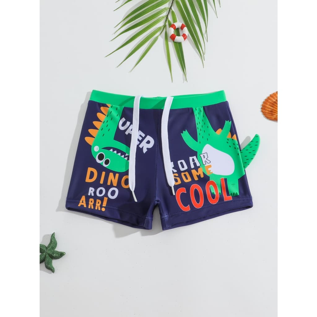 HT VEST Sunga Divertida para Bebê com Estampa de Dinossauro 2025 B3136