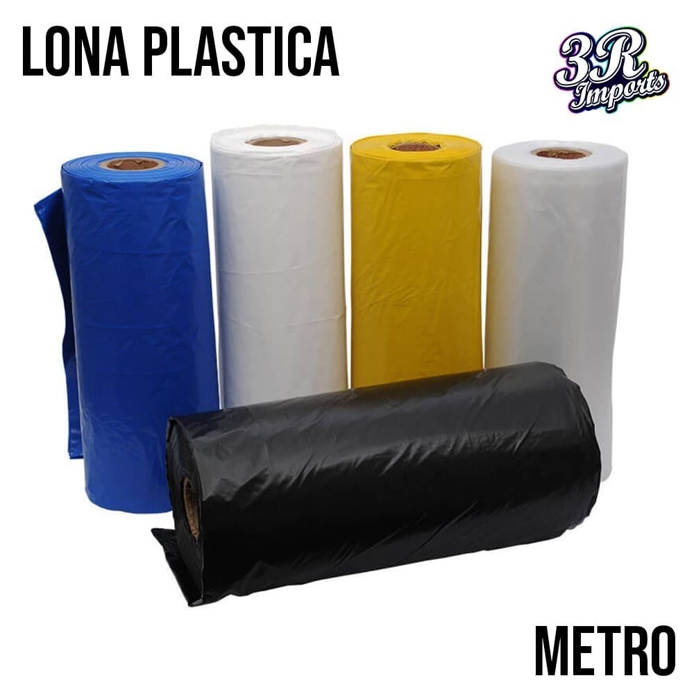 Lona 4 Metros de Largura 100 Micras Cobertura De Móveis Para Pintura Obras em Gerais, Preta, Branca e Amarela