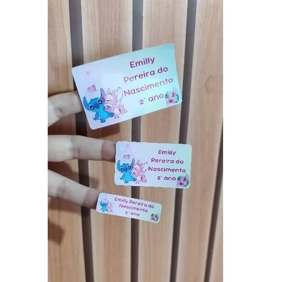 Kit 100 etiquetas escolar adesivas personalizadas com qualquer tema