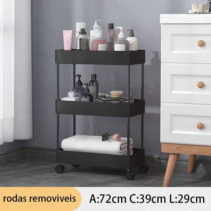 Prateleiras Para Quarto De Plástico Com 4 Rodas Removiveis
