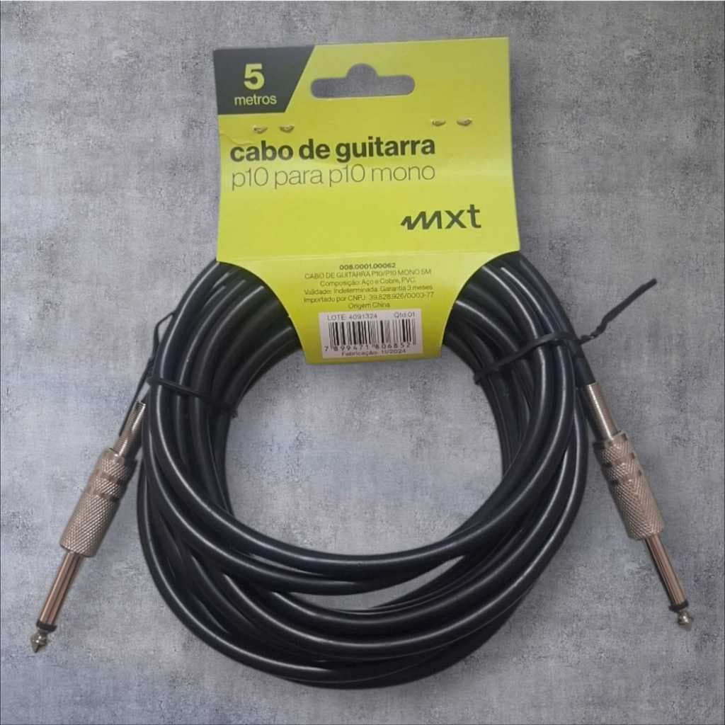 Cabo Guitarra Violão Baixo Emborrachado C/ Mola Mxt