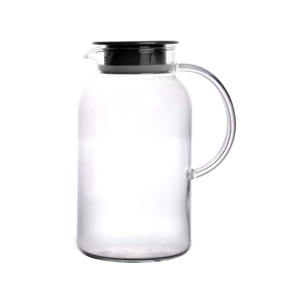 Jarra em vidro borossilicato com tampa inox 1,8L