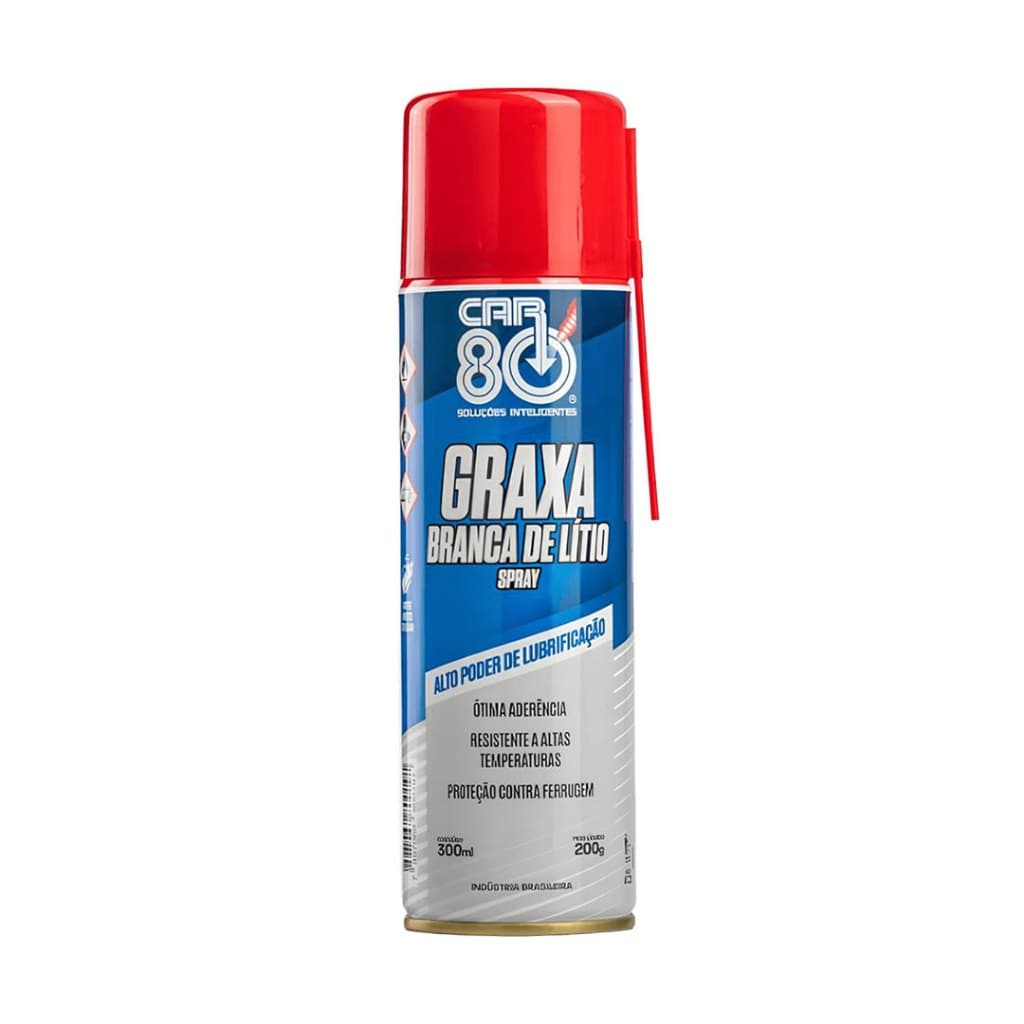 Graxa Branca De Lítio Spray 300ml Car80 Unidade