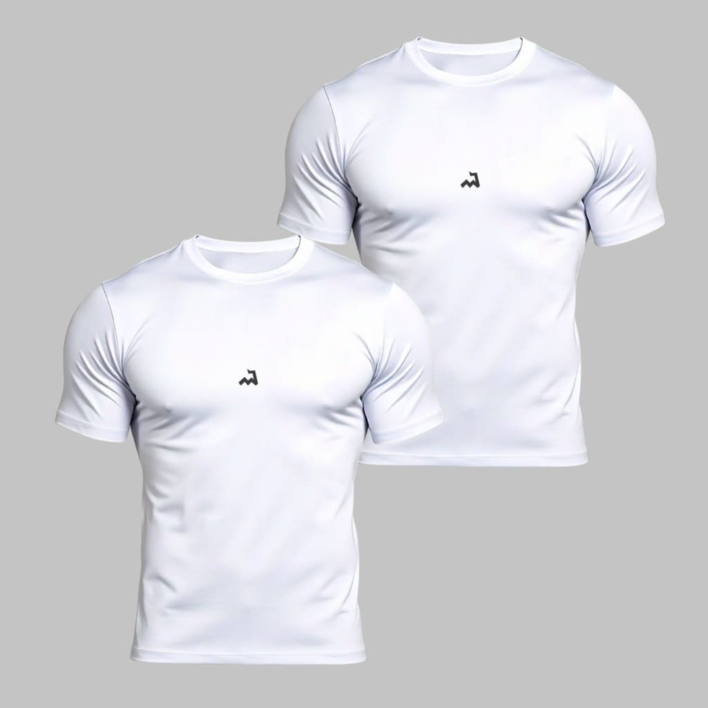 Kit 2 Camiseta Dry Fit Masculina Fitness Academia Corrida Cross Fit Poliester Premium Esporte Anti Suor