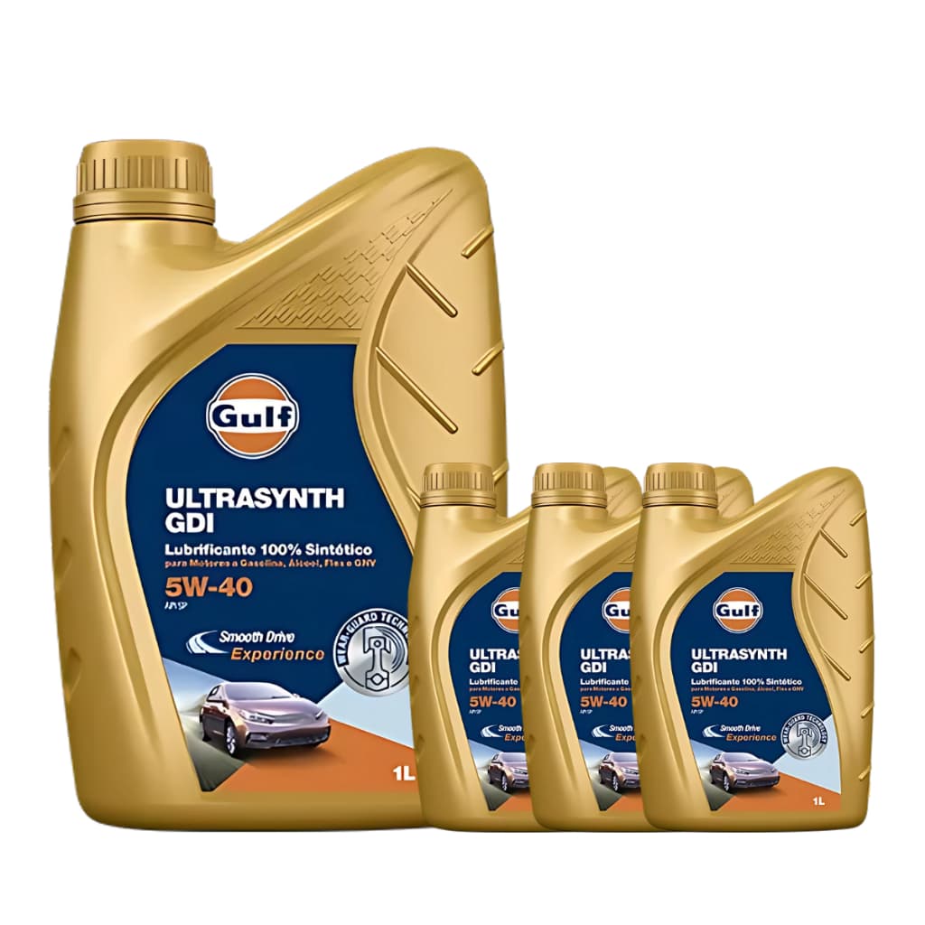KIT 4X Óleo Lubrificante 5W-40 Gulf ULTRASYNTH GDI API SP Oleo para Motores 5W40 - 1L