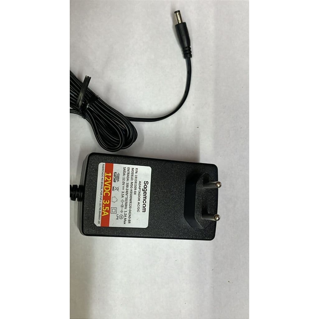 Fonte Alimentação Bivolt 12v 3,5a Sagemcom Pino 5mm X 2,1mm