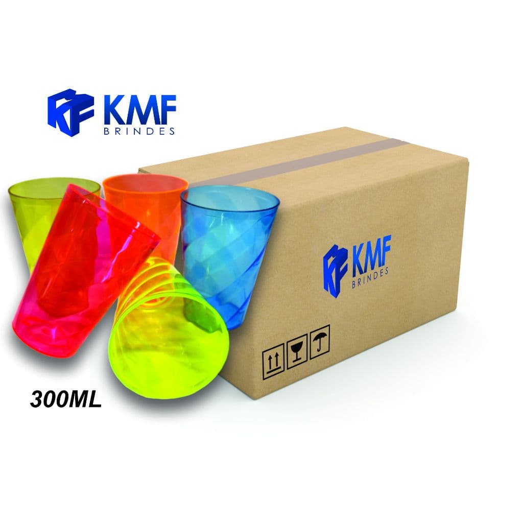 100 Copos Twister 300ml Caldereta Acrílico Festas, Aniversários, Eventos, Casamentos - Fabricante