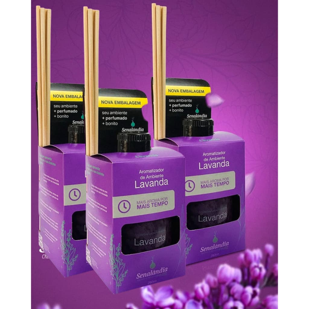 KIT 3 AROMATIZADOR DE AMBIENTES SENALANDIA 280ML CADA GRANDE DIFUSOR