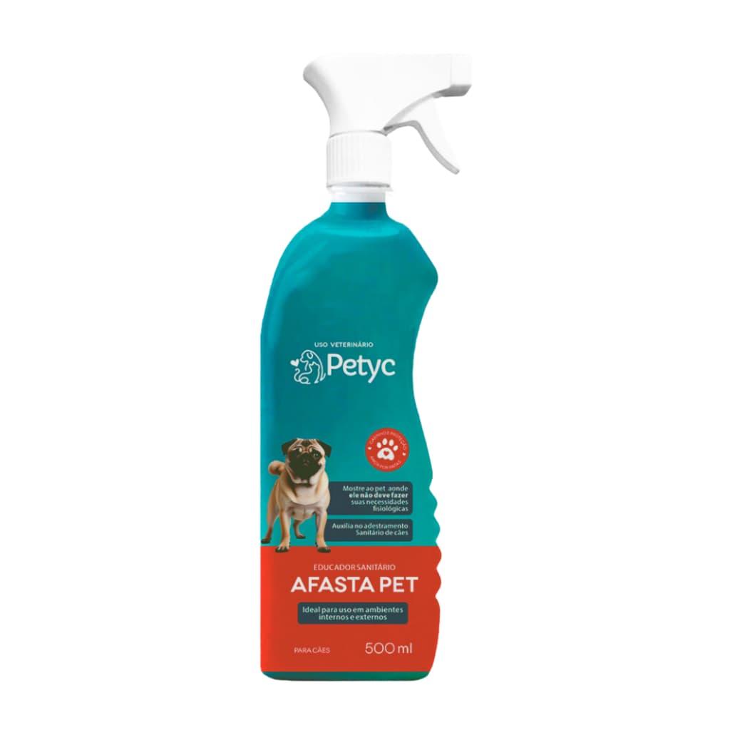 Afasta Pet Educador Sanitário Petyc Não Pode Xixi Morder Cães Gatos 500ml Eficaz Repelente Adestrador Comportamental