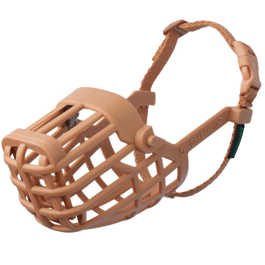 Focinheira Para Cachorro Baskerville Classic Basket Muzzle Bege - Company of Animals