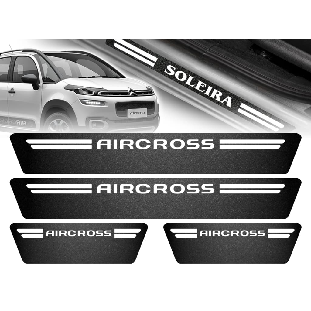 KIT 4 SOLEIRAS DE PORTA CITROEN AIRCROSS PERSONALIZADO VARIAS CORES