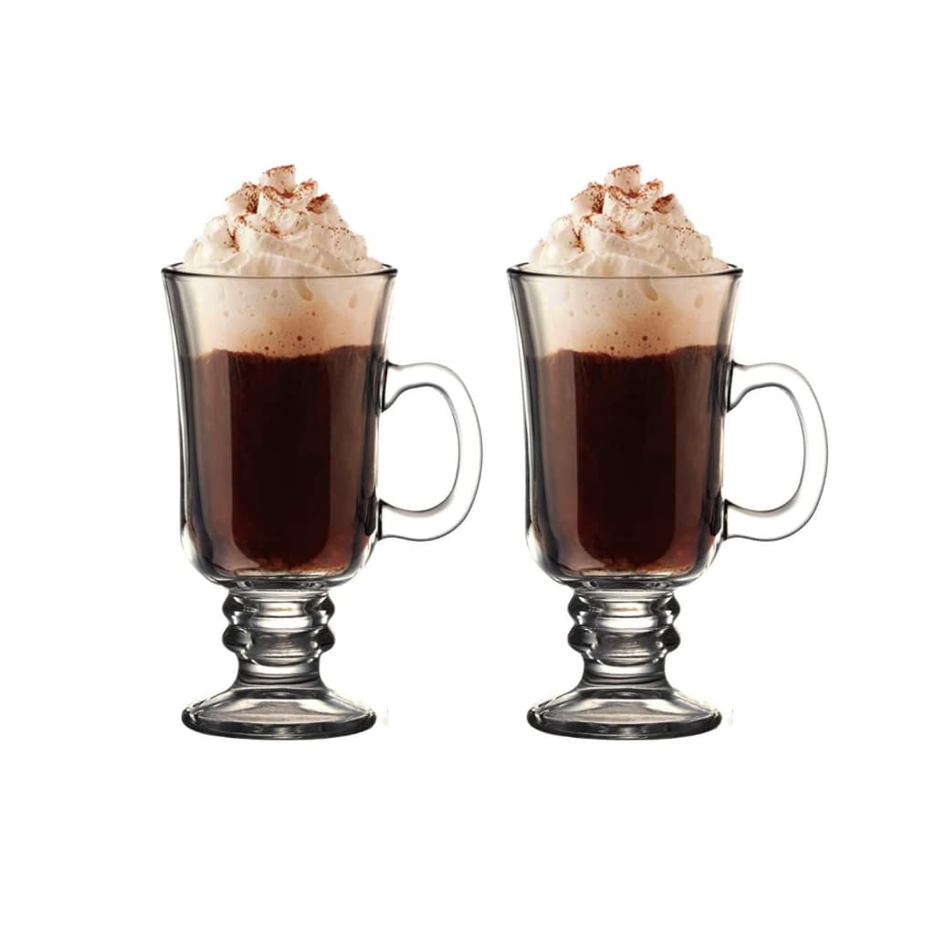 Taça Capuccino Vidro 02 copos altos 250ml Caneca Café Gelado ou Gourmet Cafeteria Em Casa