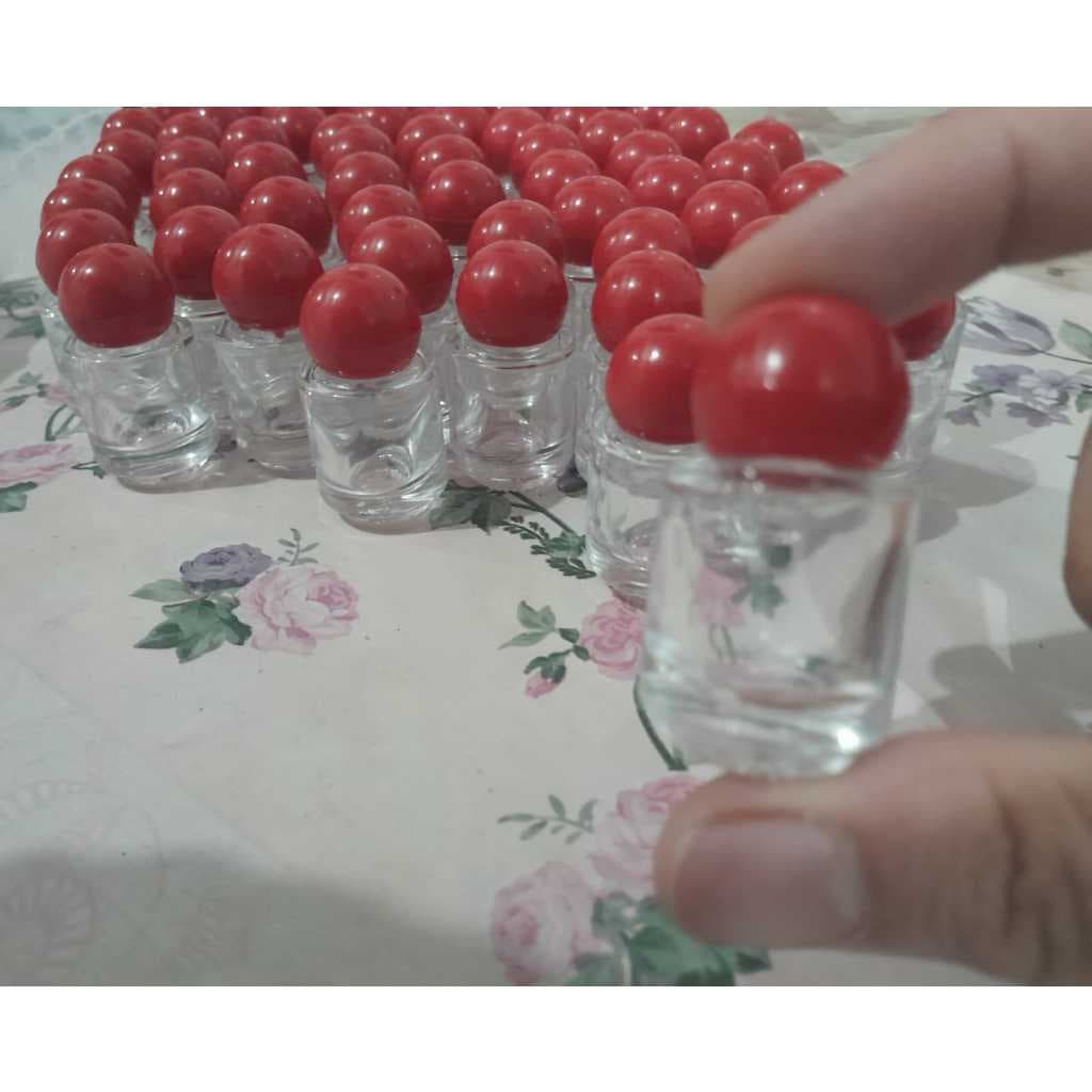 Kit 30/ 50unid. Mini Frasco Vidro 05ml, com tampa Bola , utilizado aromatizante, essência, óleo de unção